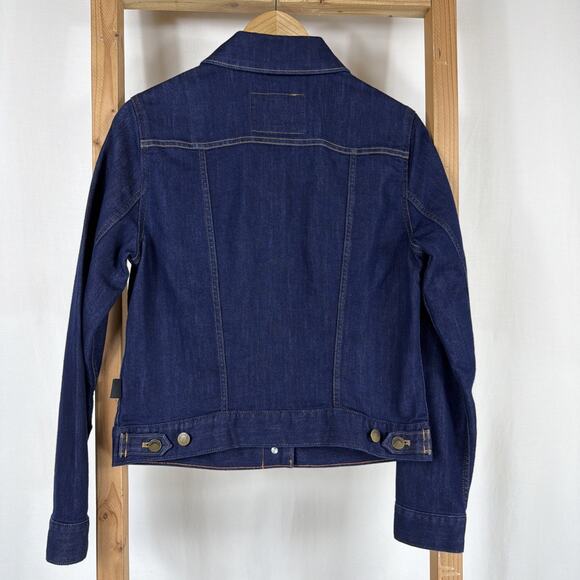 VPatagonia Dark Wash Blue Denim Jean Trucker Jacket #1284 Size SM - Picture 4 of 6